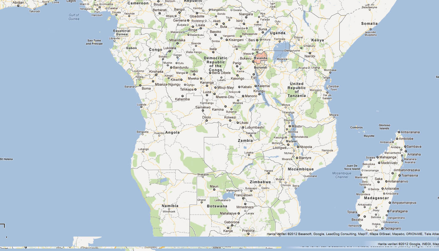 karte von Rwanda afrika